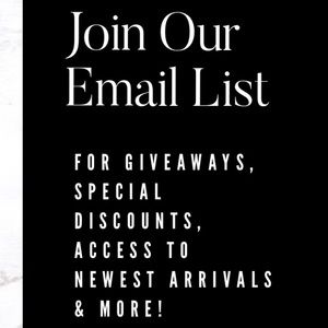 Join My Monthly Email List For Deals & Specials